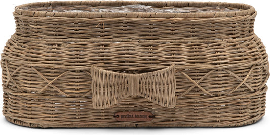  Riviera Maison Bloempot Voor Binnen Naturel - Rustic Rattan Bow Planter Oval