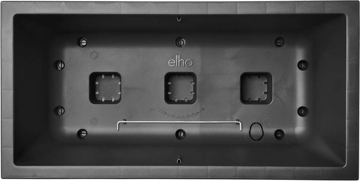  Elho Vivo Next Lang 60 - Bloempot Voor Binnen &amp; Buiten - Ø 59.0 X H 29.2 Cm - Zwart/Living Black