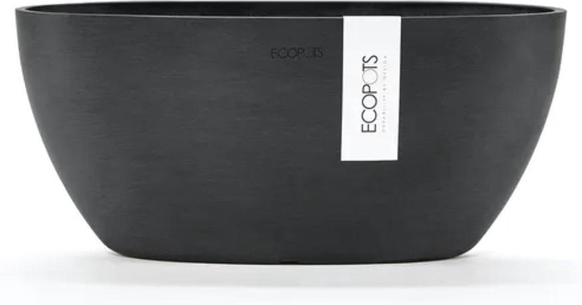  Ecopots | Sofia | Dark Grey | Binnenbloempot | 30 Cm | Ovaal