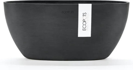  Ecopots | Sofia | Dark Grey | Binnenbloempot | 30 Cm | Ovaal