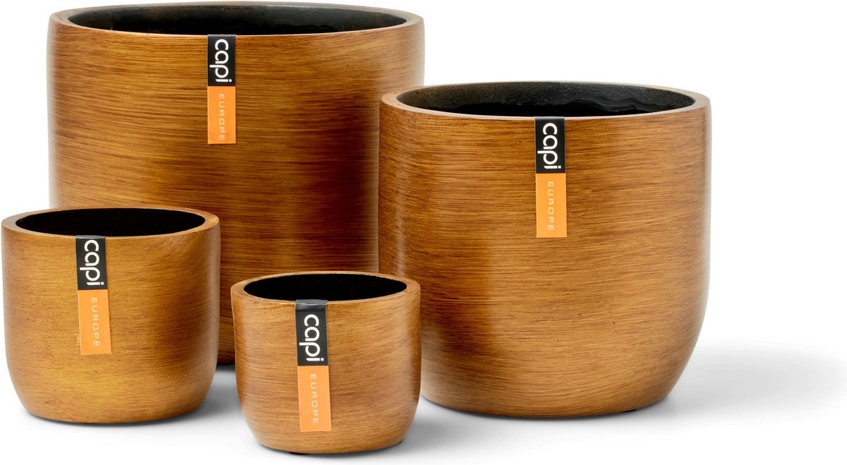  Capi Europe - Set Van 4 - Bloempot Binnen - Retro - - Goud - Bloempot Voor Binnen - BOX-BRTG-4