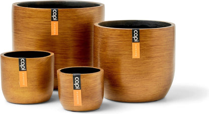  Capi Europe - Set Van 4 - Bloempot Binnen - Retro - - Goud - Bloempot Voor Binnen - BOX-BRTG-4