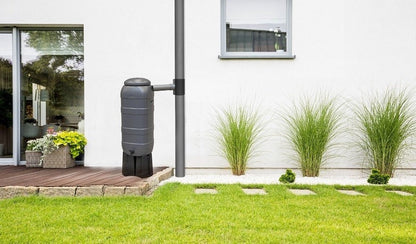  Regenton Rainsaver - Antraciet 100 L + Voet + Vulautomaat