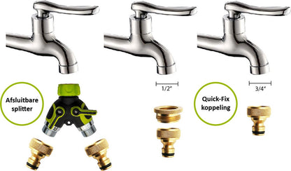  G-Flex Flexibele Tuinslang - Waterslang - 8 Verschillende Sproeistanden - Inclusief Opbergtas/splitter/Koppelstuk/Houder/Rubbers - 30 Meter