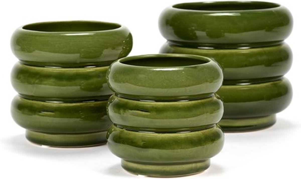 Serax Bloempot-Sierpot Groen D 14.5 Cm H 12,5 Cm