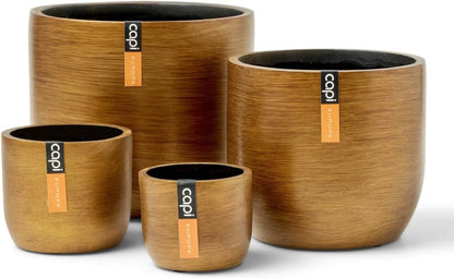  Capi Europe - Set Van 4 - Bloempot Binnen - Retro - - Goud - Bloempot Voor Binnen - BOX-BRTG-4