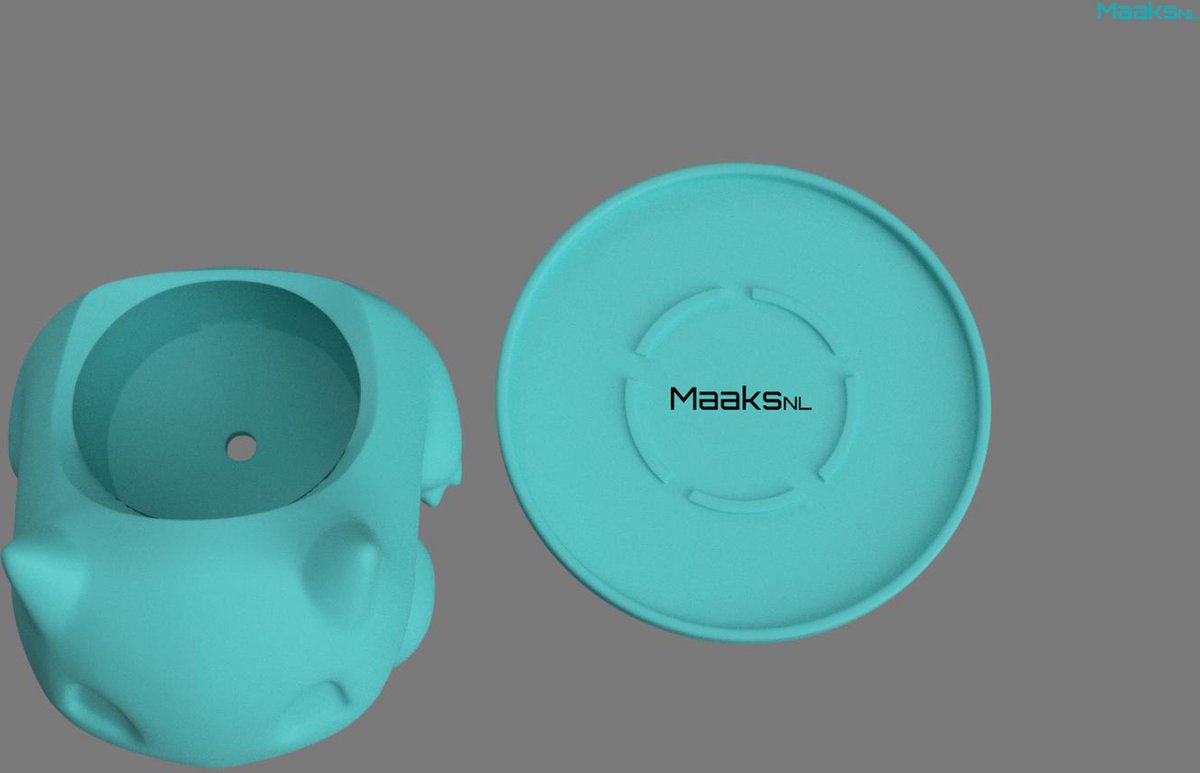 Merkloos Pokémon Bulbasaur Bloempot - Inclusief Opvangschaal - Teal