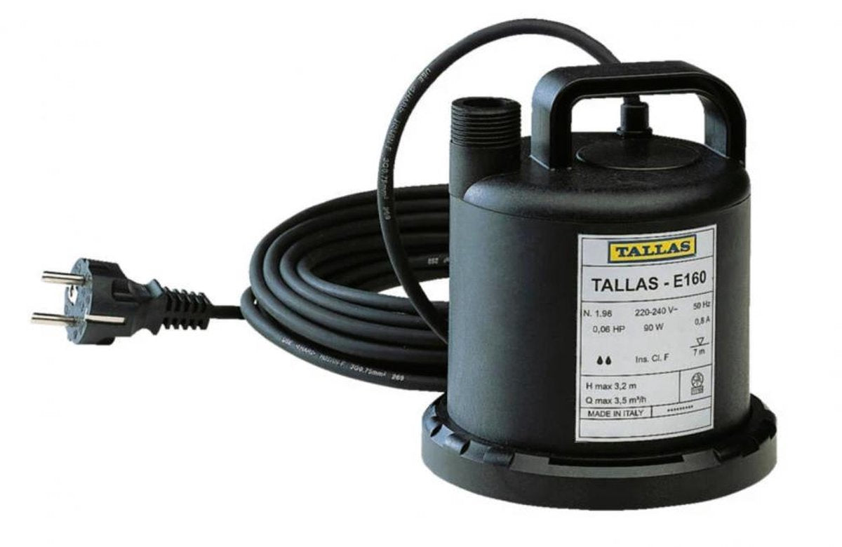  Tallas Vlakke Onderwaterpomp E 160 NA, Vlakke Aanzuiging Tot 3 Mm, 90 Watt