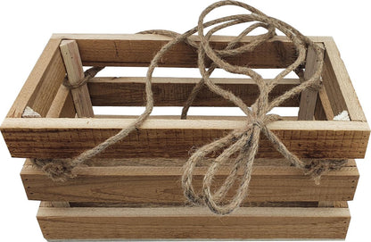 Merkloos Plantenhanger 30x15x15cm | Houten Krat | Handgemaakt | Planten-houder / Hang-plant | Planten Accessoires | Hout |