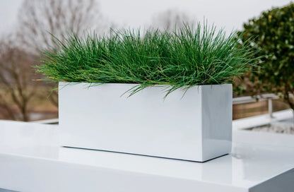  Langwerpige Witte Bloempot Van Naturn Living | Plantenbak | Bloempotten Voor Binnen En Buiten | Wit