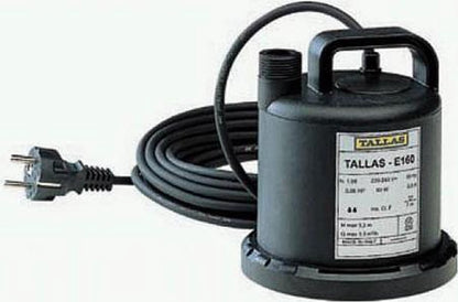  Tallas Vlakke Onderwaterpomp E 160 NA, Vlakke Aanzuiging Tot 3 Mm, 90 Watt
