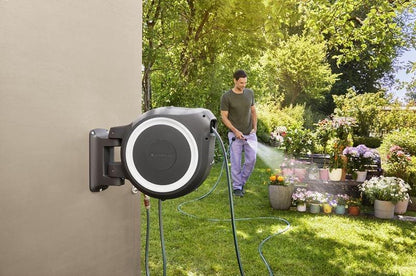 GARDENA - Wandslangenbox RollUp M/L Wit - 25 Meter Slang