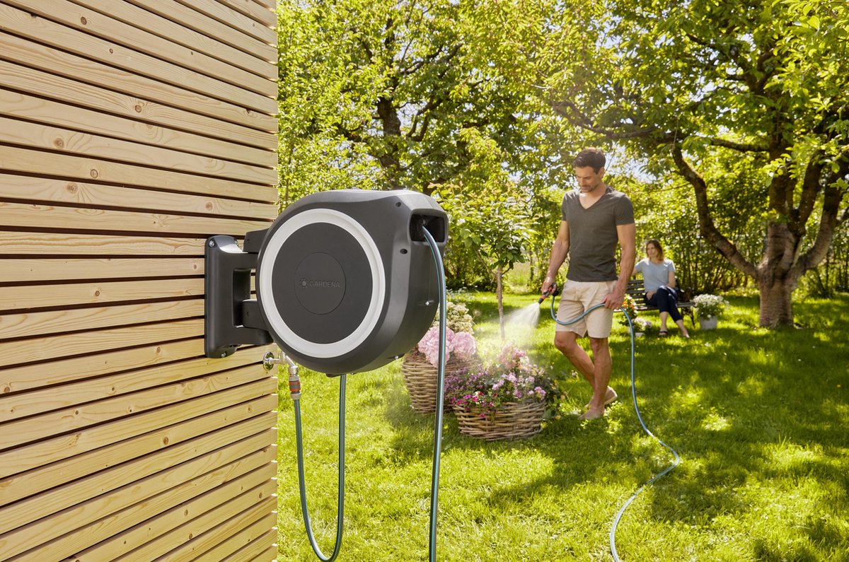  GARDENA Wandslangenbox Rollup XL - 35 Meter - Ø 13 Mm