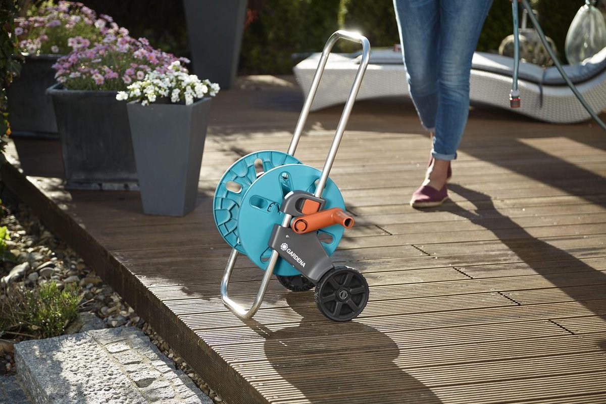  GARDENA AquaRoll S Slangenwagen - Verstelbare Handgreep - Excl. Tuinslang