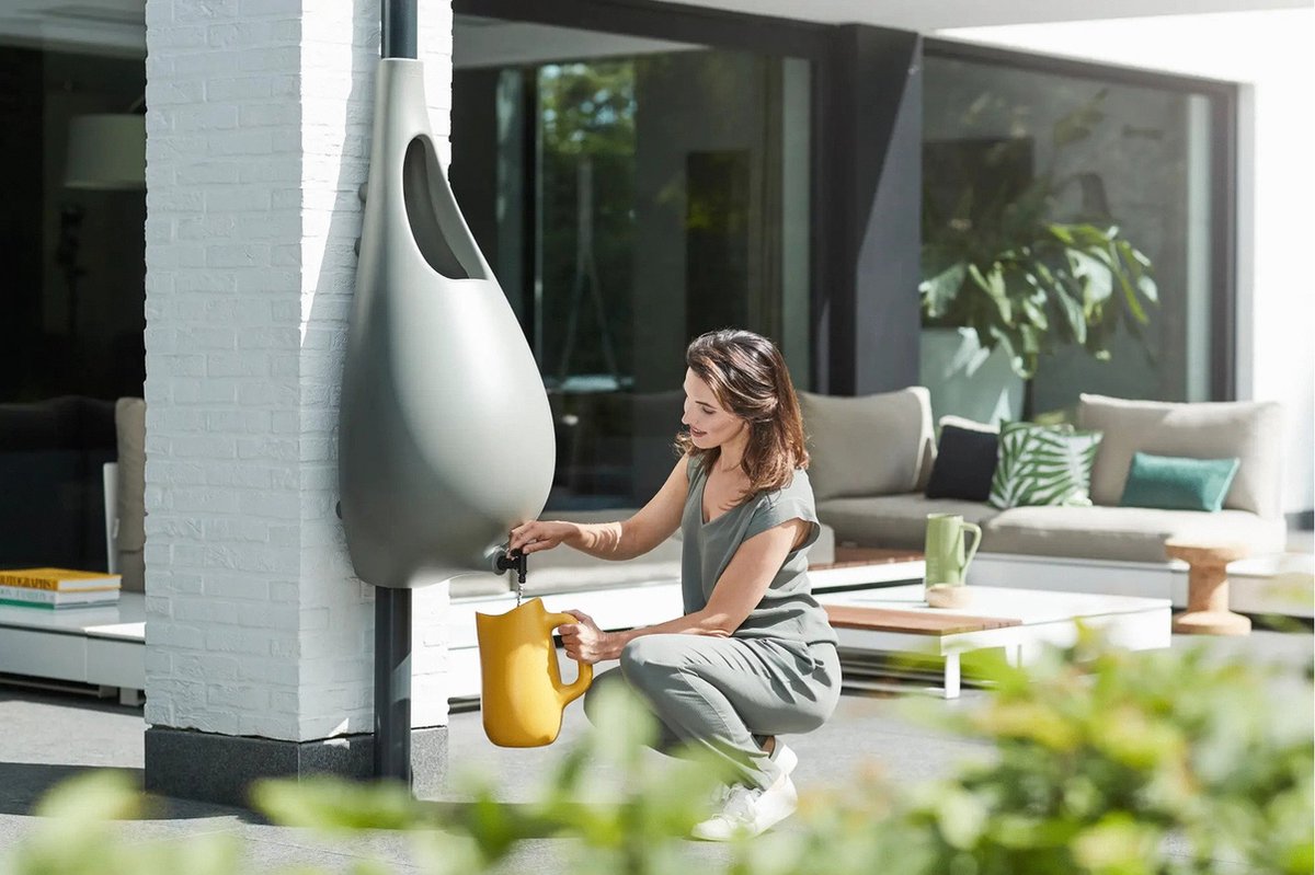  Elho Pure Raindrop 70L - Geel/Oker