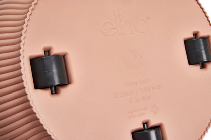  Elho Vibes Fold Rond Wielen 35 - Bloempot Voor Binnen - Ø 34.9 X H 32.4 Cm - Delicaat Roze