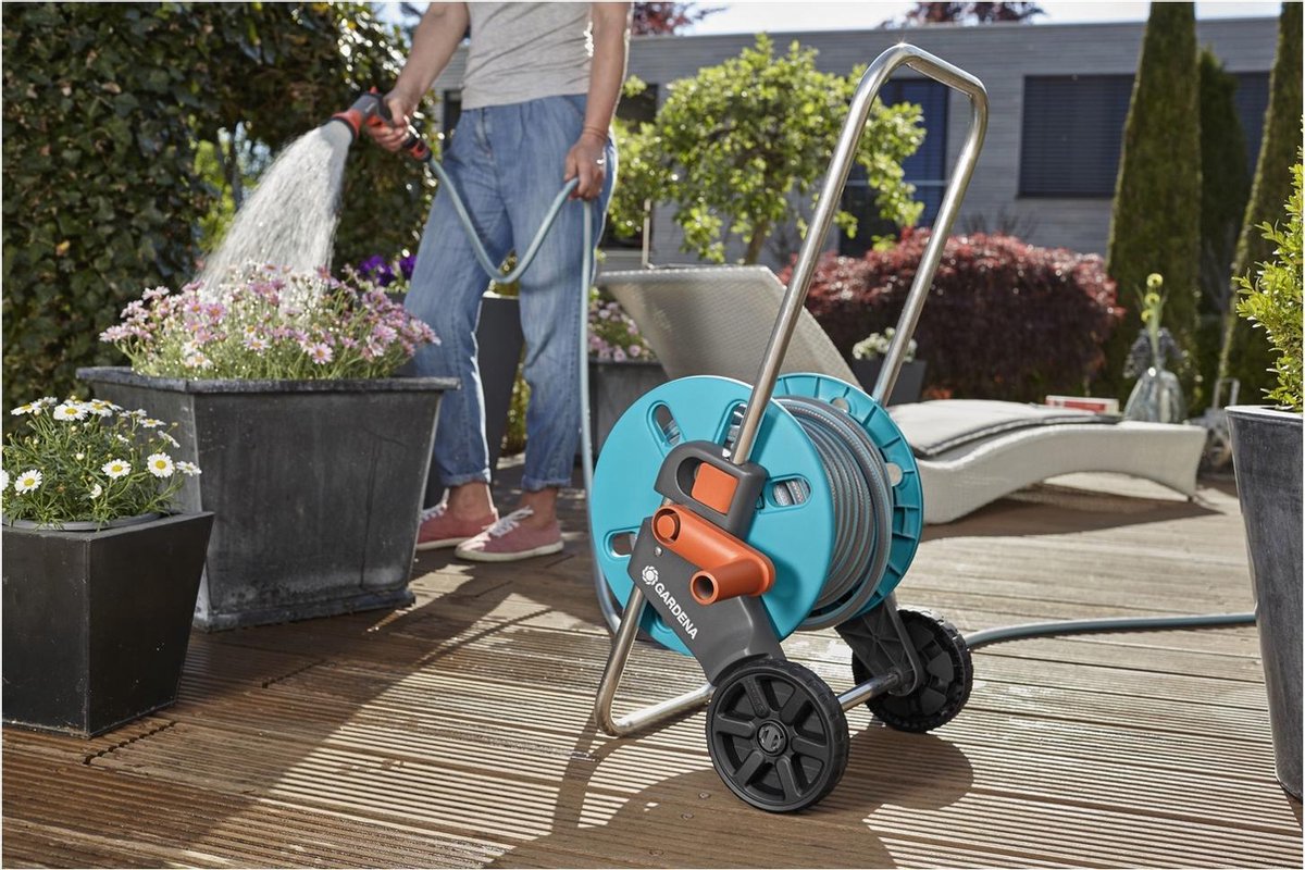  GARDENA - AquaRoll CleverRoll S Set Slangenwagen - Incl. 20 M Slang - Maximaal 40 M Opbergcapaciteit