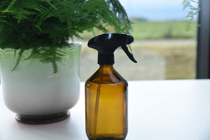  24DOTS Living Plantenspuit | 500 Ml Bruin Amber Glas | Plantensproeier | Plantenspuit Binnen | Waterverstuiver | Vernevelaar