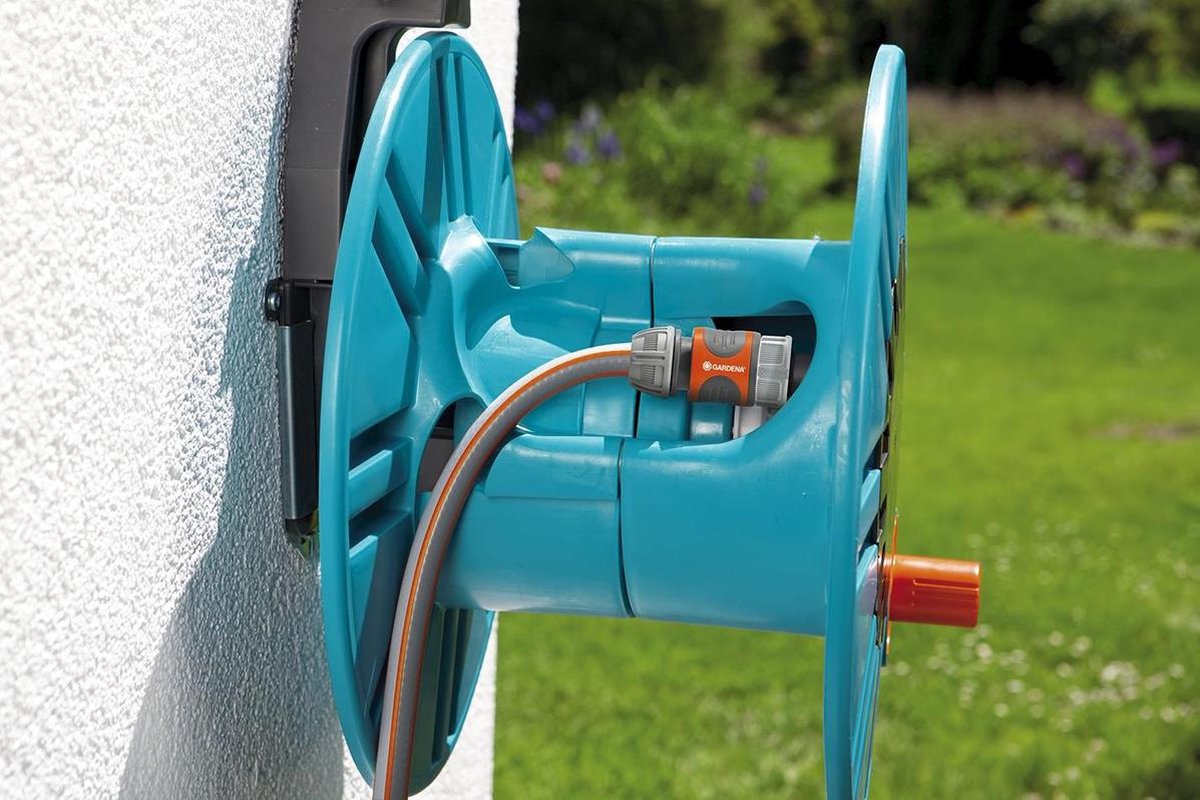  GARDENA - Wandslanghouder 60 Met Slanggeleider - Slanghouder - Maximale Capaciteit 60 Meter