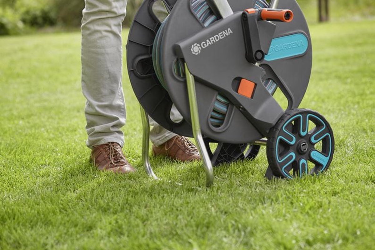  GARDENA - AquaRoll L CleverRoll L Easy Set Slangenwagen - Maximaal 50 Meter - Verstelbare Handgreep