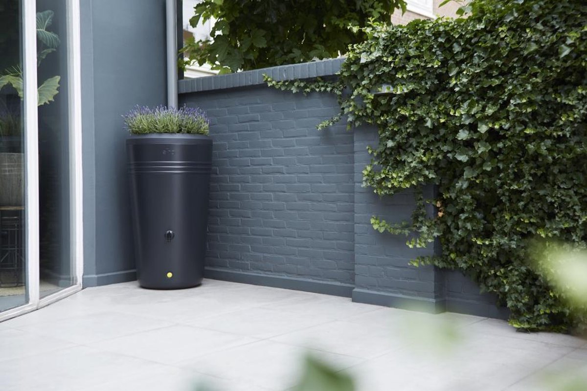  Elho Green Basics Regenton - Regenton - Living Black - Buiten - 200 Liter