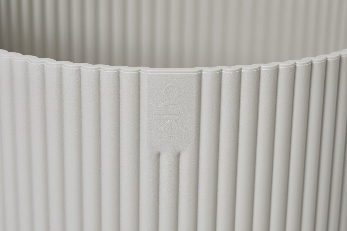  Elho Vibes Fold Rond 30 - Bloempot Voor Binnen - Ø 29.5 X H 27.2 Cm - Zijdewit