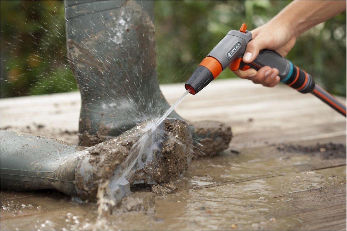  GARDENA - Comfort Reinigingsbroes - Spuitpistool - Traploos Instelbaar