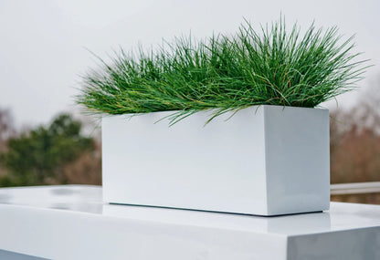 Langwerpige Witte Bloempot Van Naturn Living | Plantenbak | Bloempotten Voor Binnen En Buiten | Wit