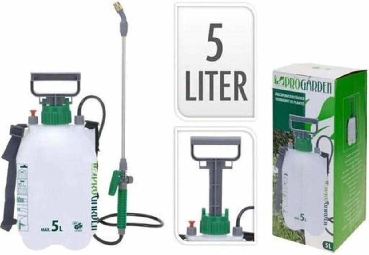 Merkloos Pro Garden Plantensproeier Drukspuit - 5 Liter - Inclusief Draagriem