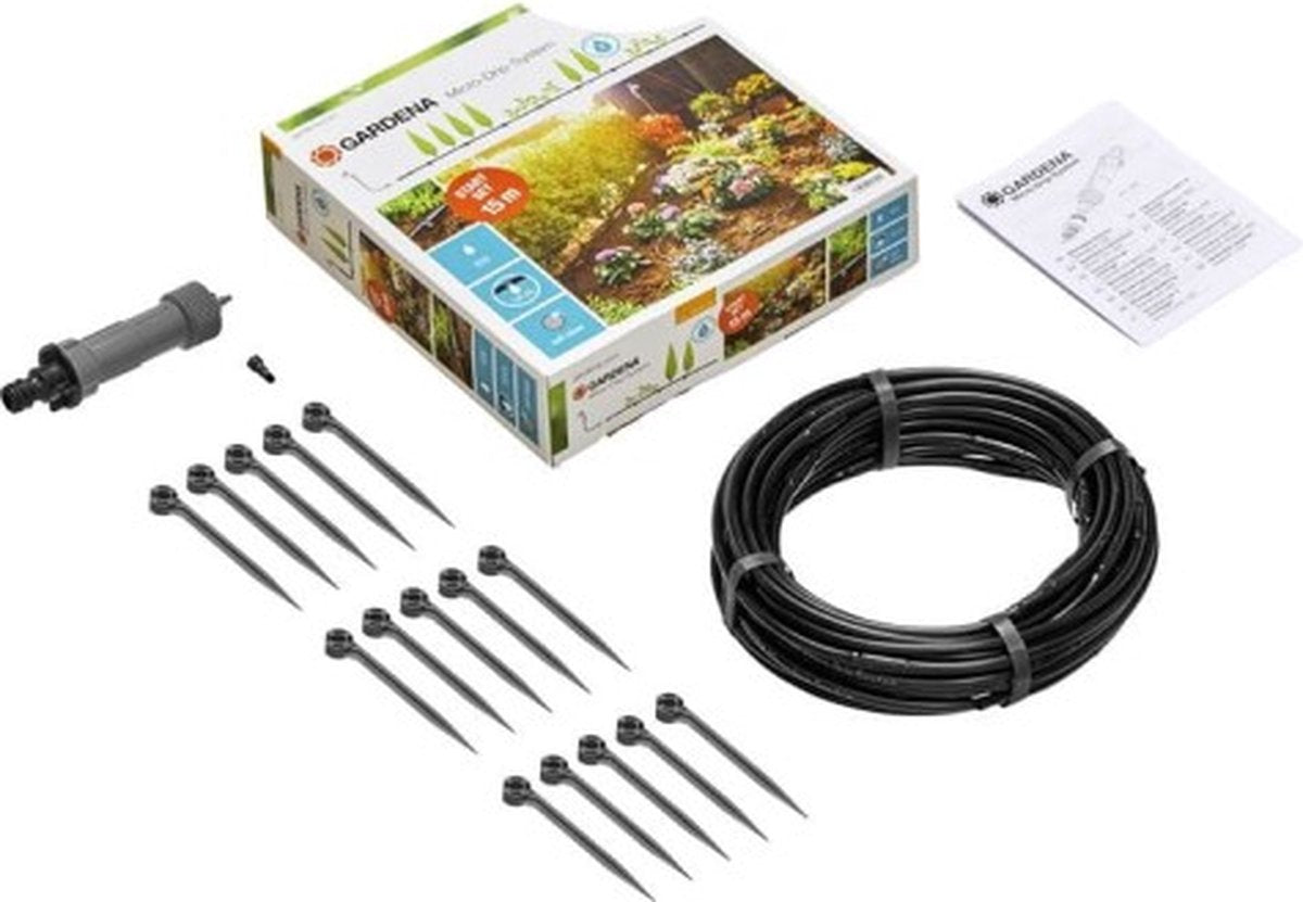  GARDENA Micro Drip System Startset S - Voor Rijplanten Druppelsysteem- 15 Meter