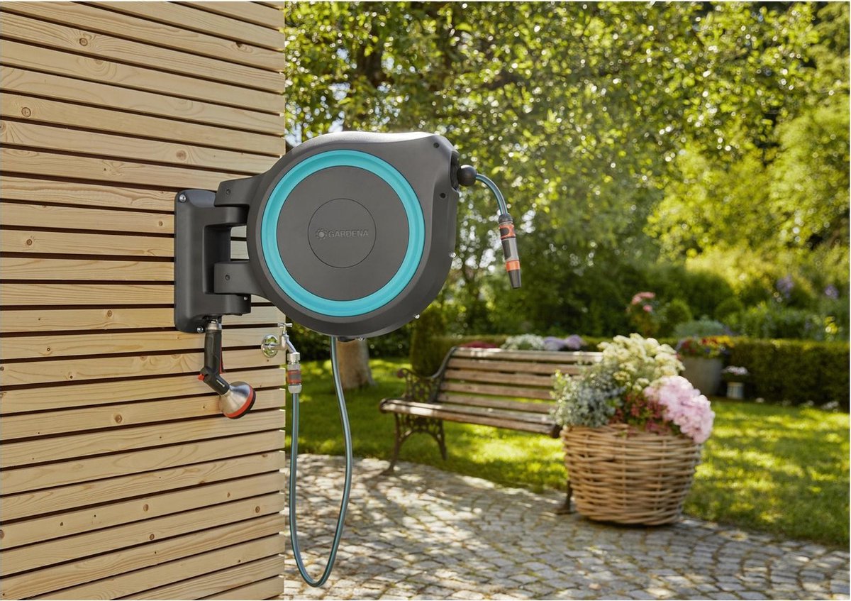  GARDENA - Wandslangenbox Slanghouder - RollUp M/L - 25 Meter - Ø 13 Mm