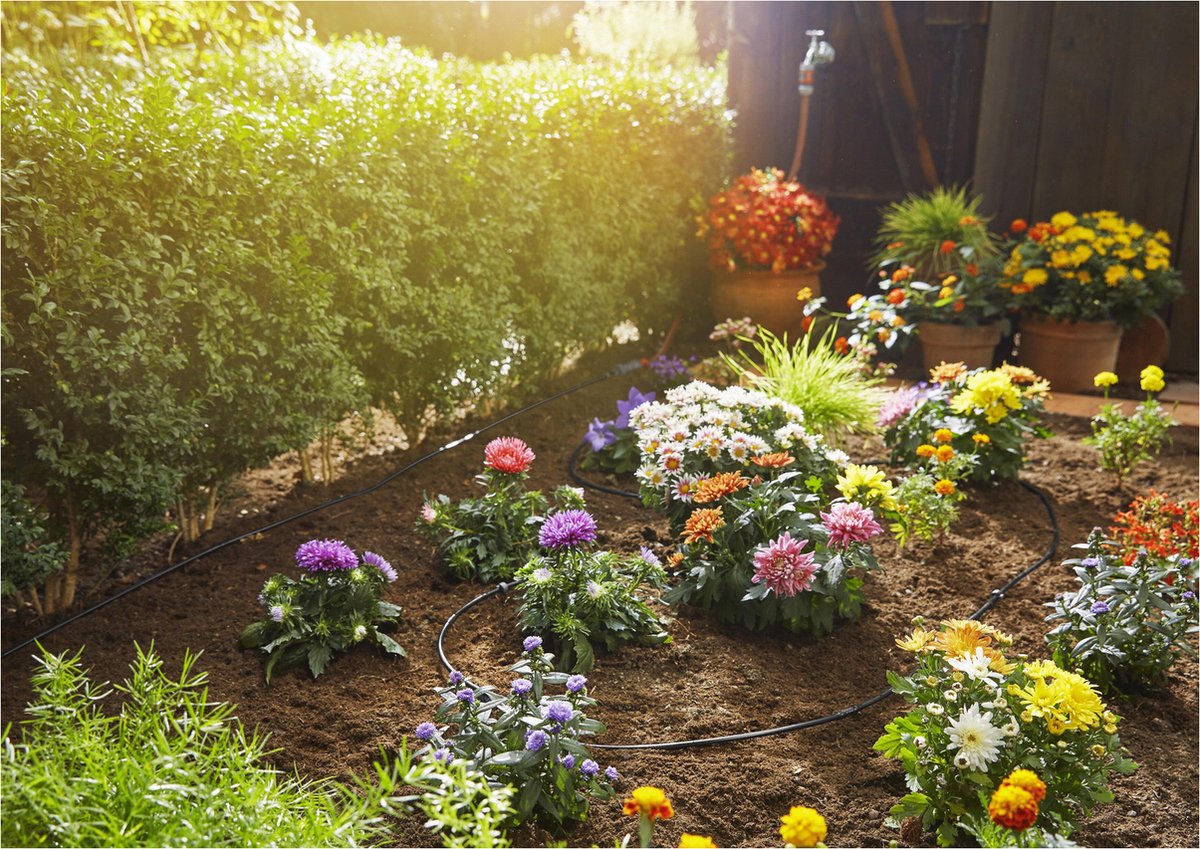  GARDENA Micro Drip System Startset S - Voor Rijplanten Druppelsysteem- 15 Meter