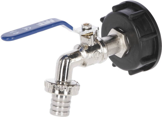  Puteus Adapter Voor IBC-containers - 3/4 Schroefdraad - Kogelkraan Met Slangaansluiting