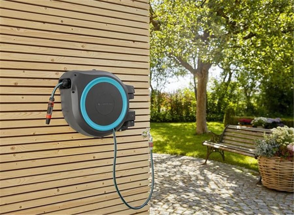  GARDENA - Wandslangenbox Slanghouder - RollUp M/L - 25 Meter - Ø 13 Mm