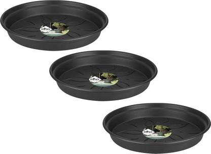  Elho Green Basics Schotel - Plantenschotels - 3 X 14 Cm Zwart