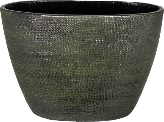  Tokio Ovale Bloempot Groen L33 X B16 X H26 Cm