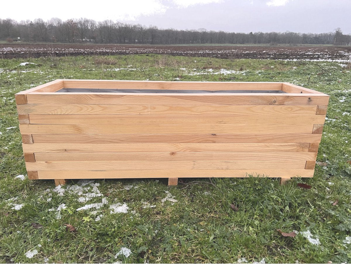  AMISHOUT - Plantenbak Van Balkjes 120x40x40 Cm - Natuural
