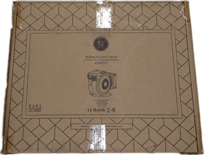  Buxibo - Wandslangenbox 20 Meter + 2 Meter - Tuinslang Met Haspel - 9 Sproei Standen - Slangenhouder 180° Draaibaar - Tuinslanghaspel Zwart+ Gratis Sproeier - Zwart