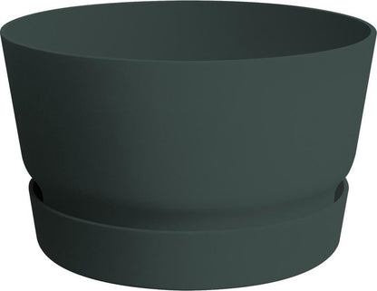  Elho Greenville Schaal 33 - Bloempot Voor Buiten - Ø 32.5 X H 19.4 Cm - Groen/Blad Groen