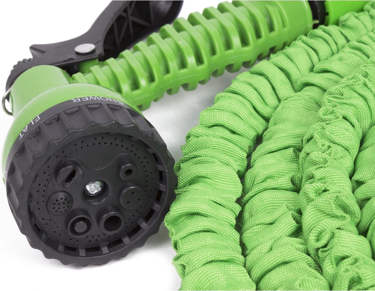  Benson - Tuinslang - Fexibel - 10 Meter - Tuinslang Met Koppeling - Spuitpistool - Groen