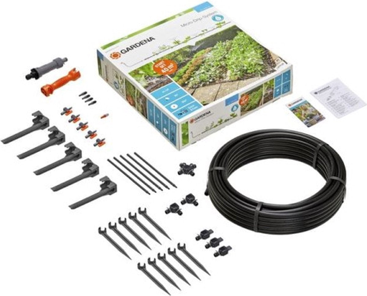  GARDENA Micro Drip System Bloembed En Moestuin Startset Druppelsysteem - 25 Meter