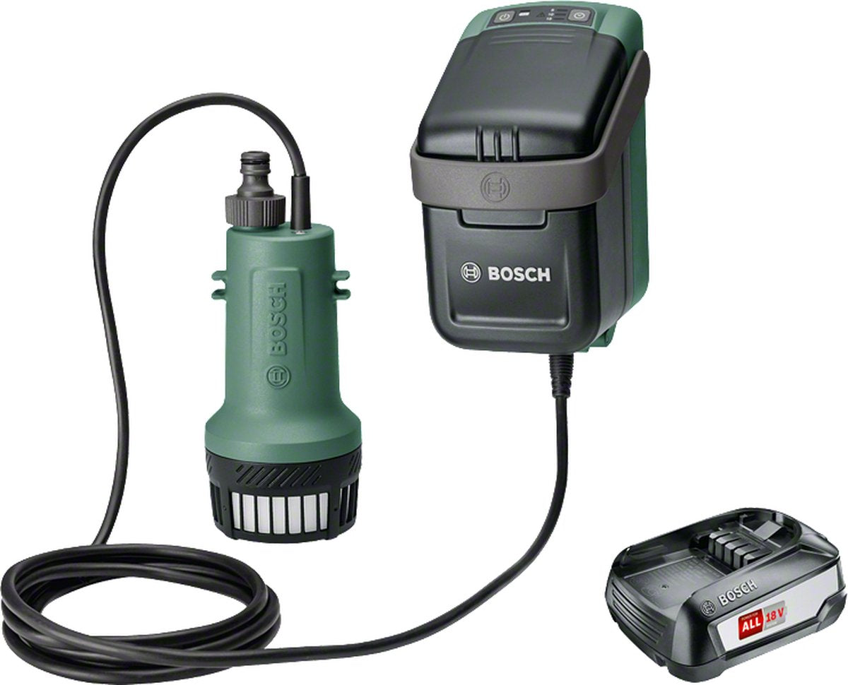  Bosch GardenPump 18 Accu Regentonpomp - Met 1 X 18 V Accu En Lader