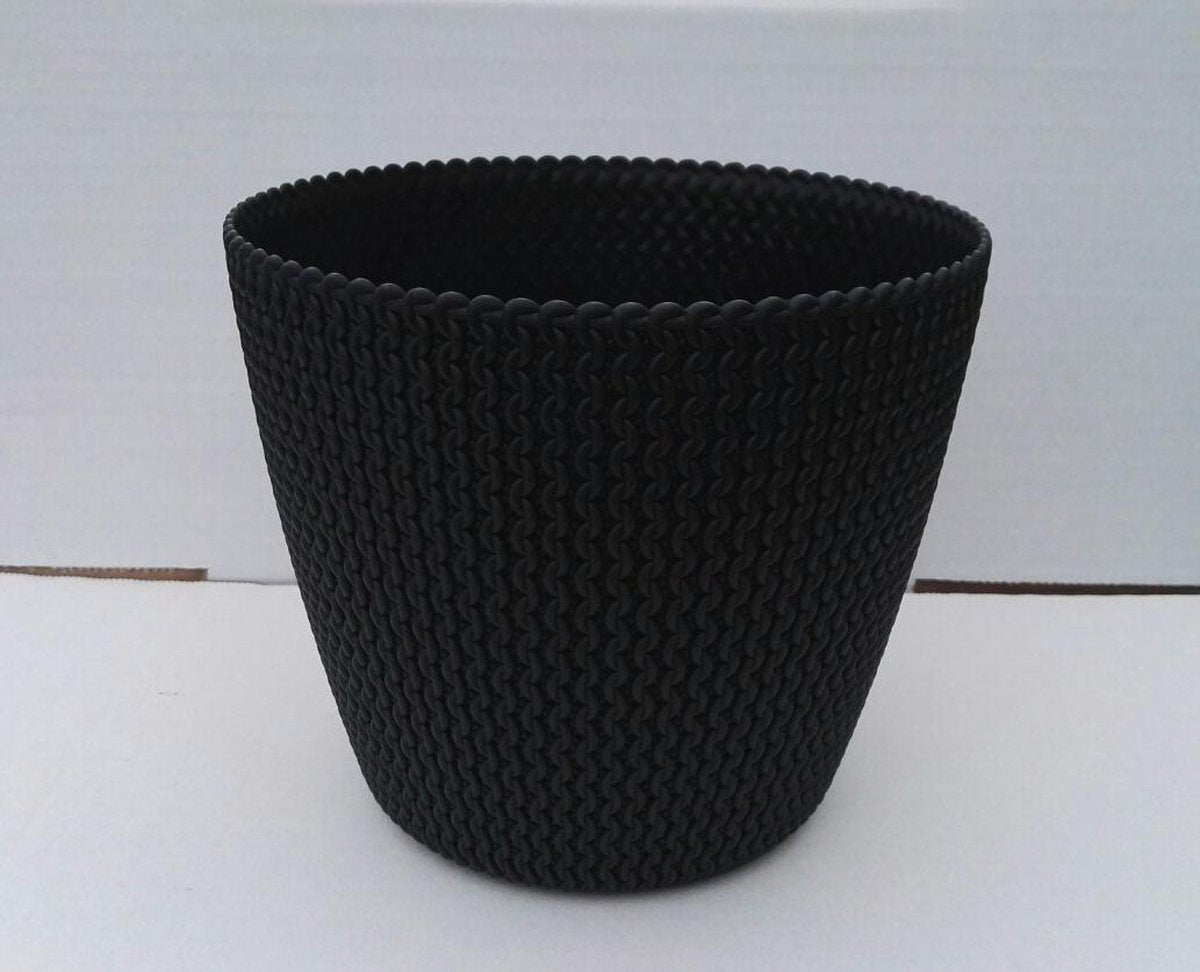 Prosperplast 1x Kunststof Splofy Bloempotten 30 Cm Antraciet - Bloempotten/plantenpotten Voor Binnen En Buiten