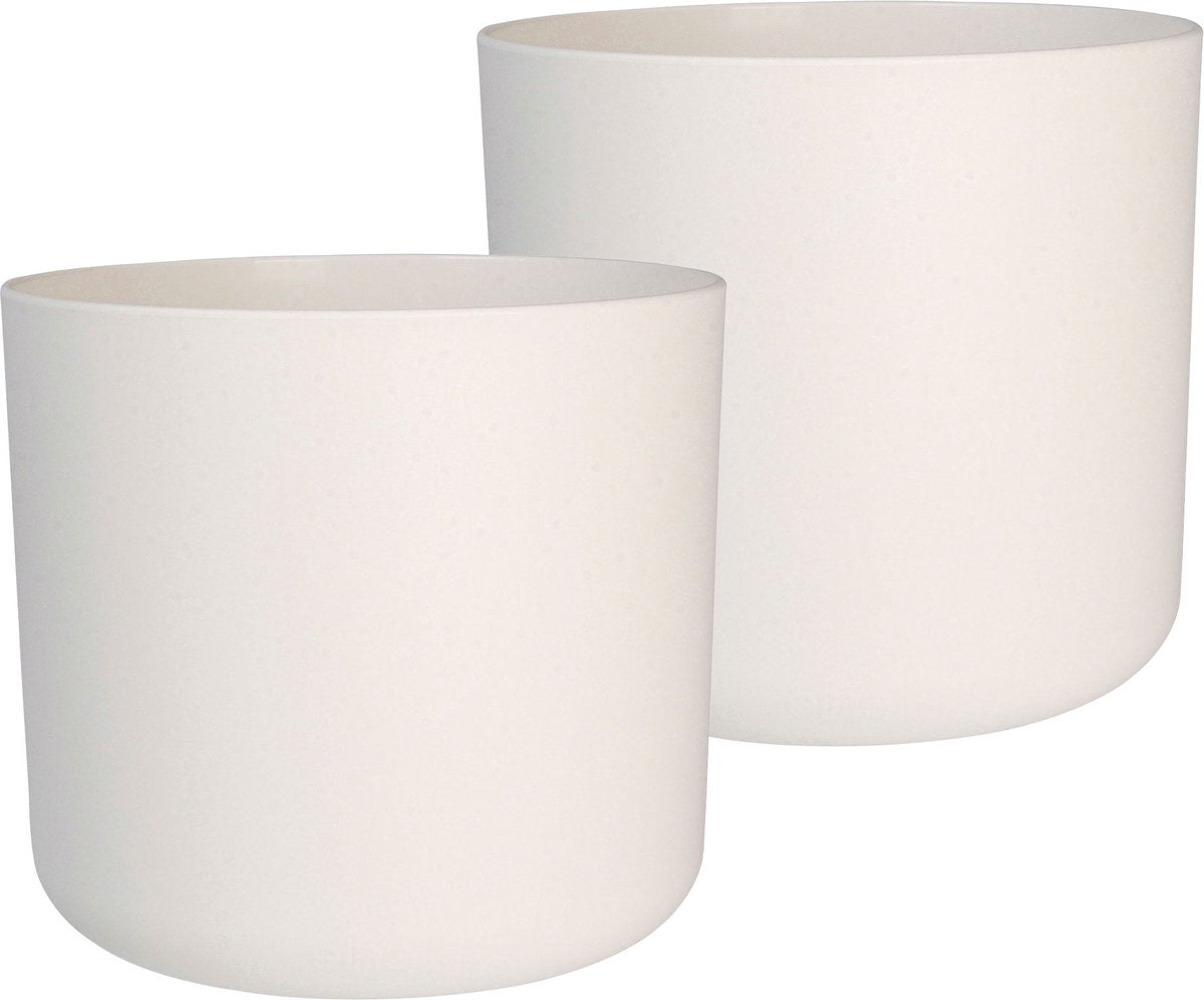  Elho B.for Soft Rond 30 - Bloempot Voor Binnen - Ø 29.5 X H 27.6 Cm - Wit