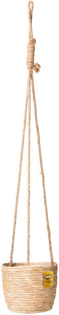 Merkloos Plantenhanger 18x15cm Naturel | Hangende Mand | Handgemaakt | Planten-houder / Hang-plant | Planten Accessoires | Hangmand