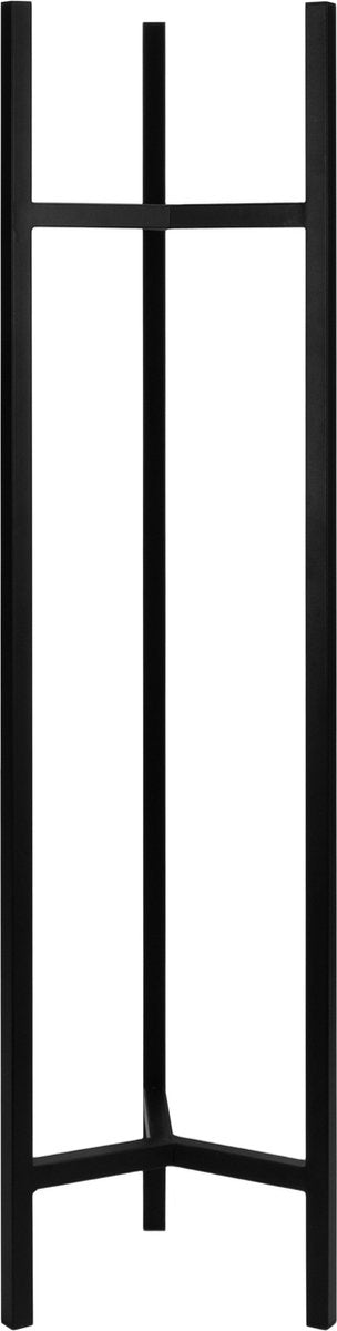  QUVIO Plantenstandaard Inclusief Pot - Staande Plantenbak - Metaal - Plantenbak - Plantenhouders - Planten Zuilen - Voor Buiten - Bloempot - 22 X 22 X 90 Cm - Zwart