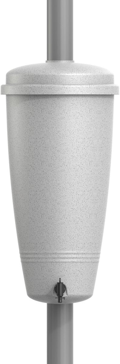 Elho Green Basics Rain Catcher 33 - Regenton Voor Balkonbuiten - Ø 33.5 X H 73.5 Cm - Grijs/Living Concrete