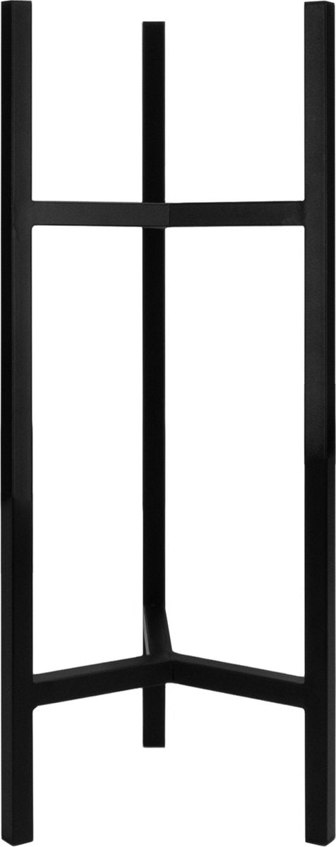  QUVIO Plantenstandaard Binnen - Inclusief Pot - Staande Plantenbak - Metaal - Bloempot - 22 X 22 X 60 Cm - Zwart