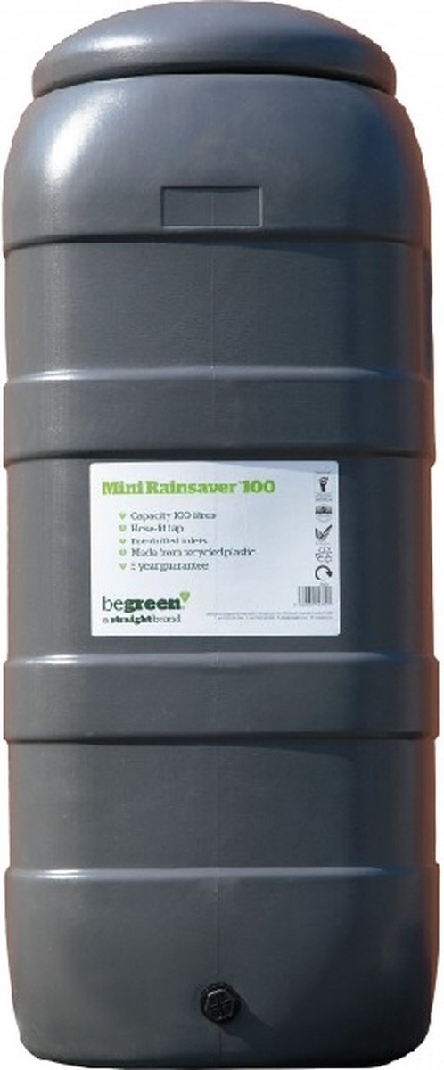  Harcostar Rainsaver Regenton 100 Liter Antraciet Met Vulautomaat En 3 Delige Voet