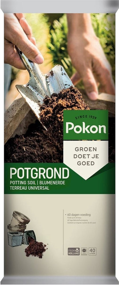  Pokon Universele Potgrond - 40l - Voor Binnen En Buiten - 60 Dagen Voeding - Potgrond Universeel